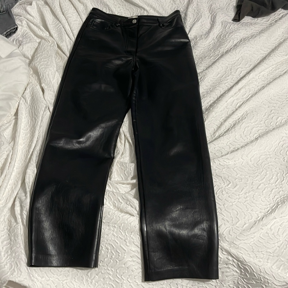 Black Aritzia Leather pants
